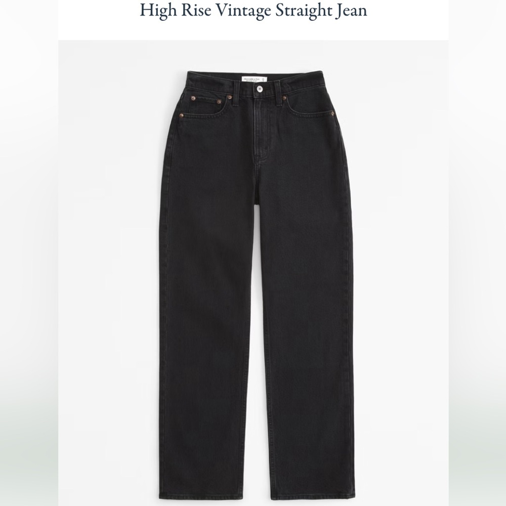 Abercrombie Straight-Leg High-Waisted Jeans